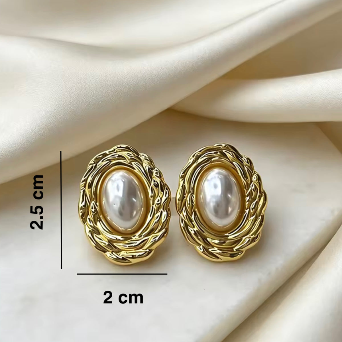 Aretes ovalados  - acero inoxidable