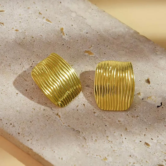 Aretes dorados - acero inoxidable