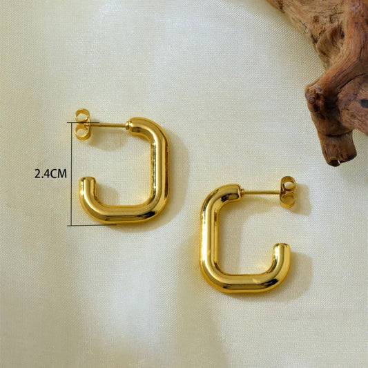 Aretes dorados - acero inoxidable