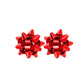 Aretes de moño rojo