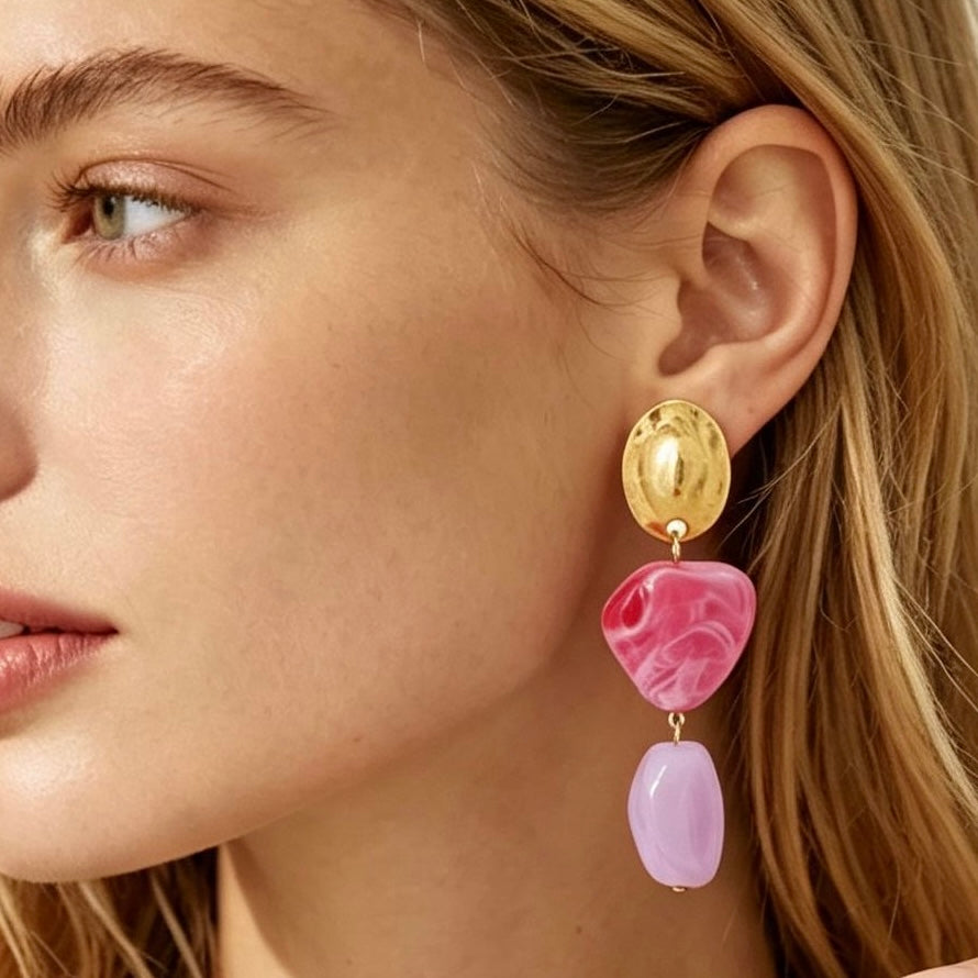 Aretes largos colores