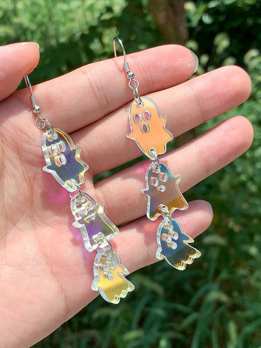 Aretes largos de fantasmitas