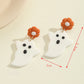 Aretes de fantasma con flor