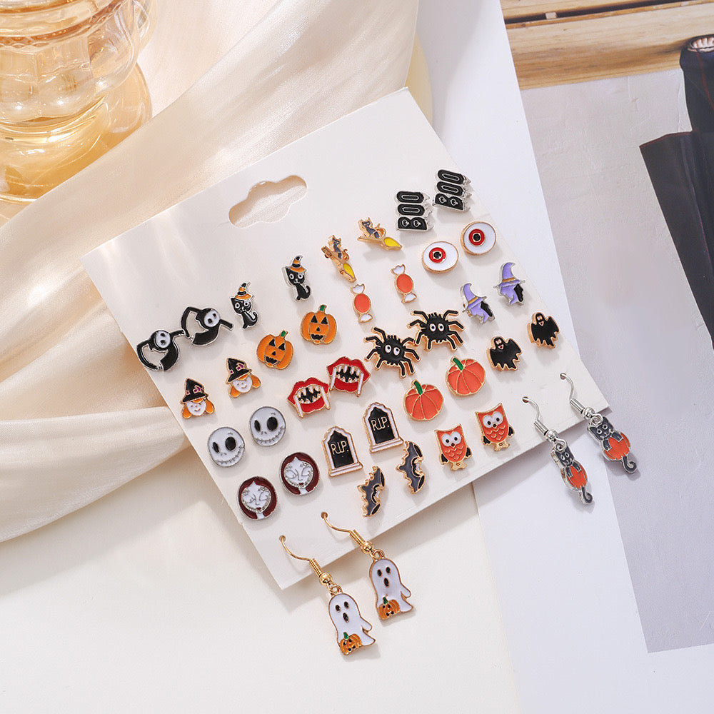 Aretes Halloween - 20 pares de aretes