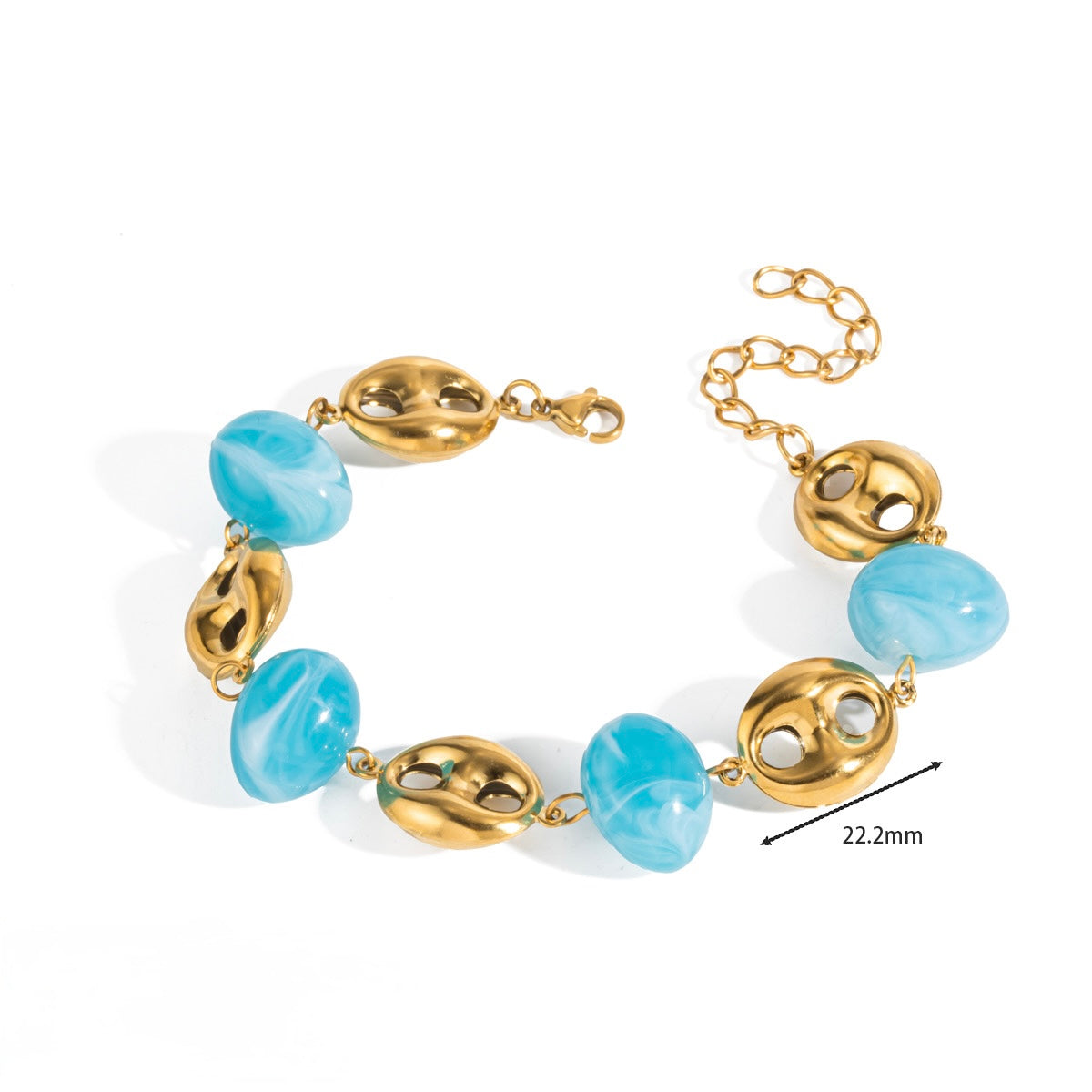 Pulsera azul- acero inoxidable