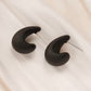 Aretes canoa - negros