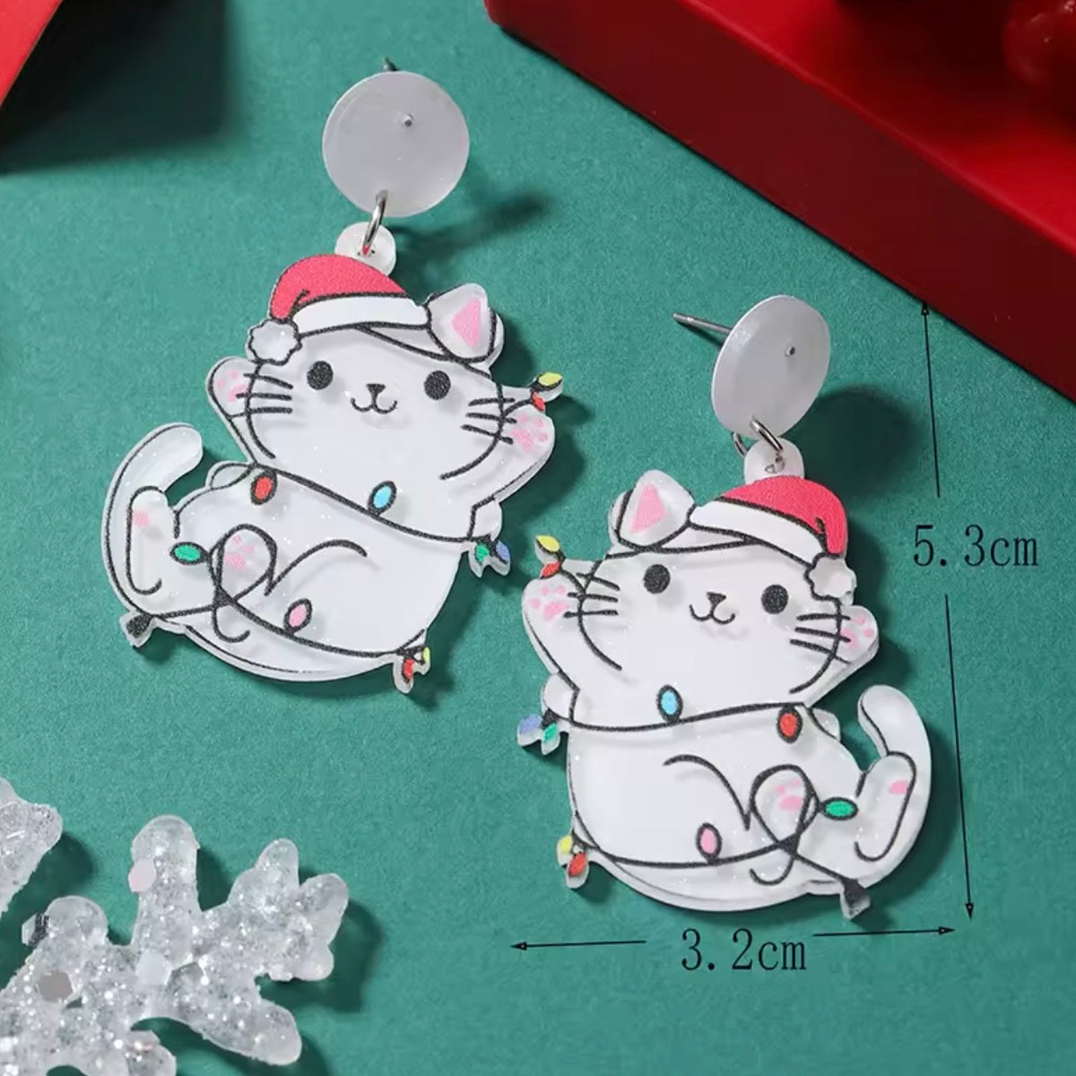 Aretes gatitos grises