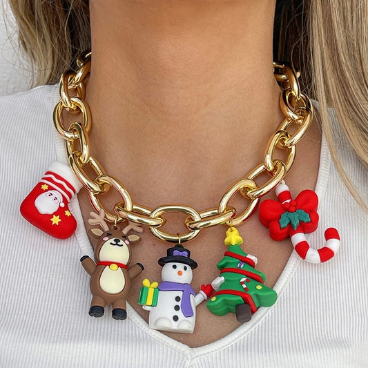Collar navideño chunky