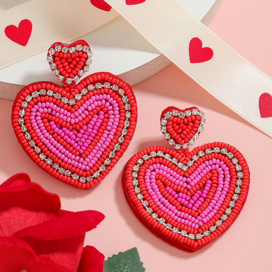 Aretes chaquiras San Valentín mod2