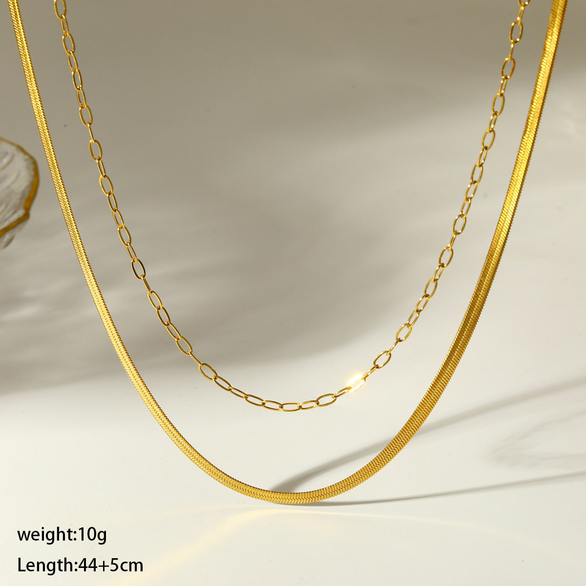 Collar en capas de acero inoxidable- mod1