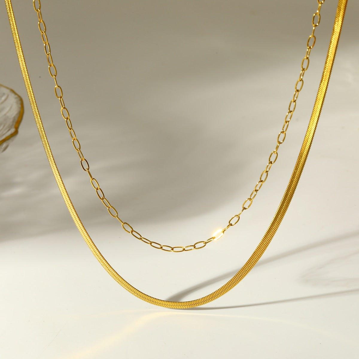 Collar en capas de acero inoxidable- mod1