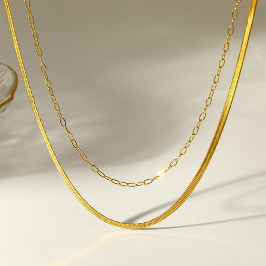 Collar en capas de acero inoxidable- mod1