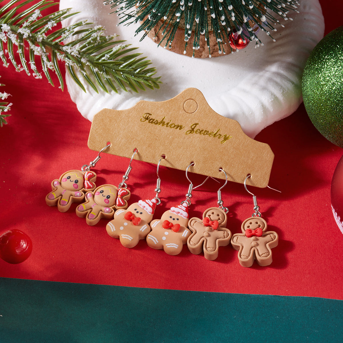 Set aretes de galletas navideñas mod2