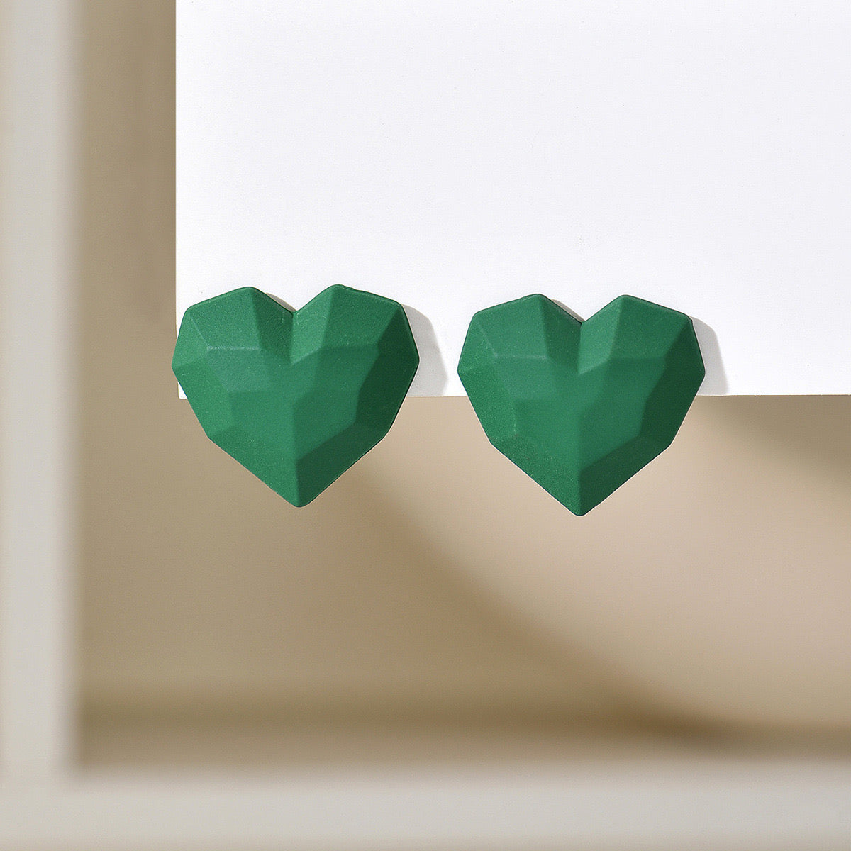 Corazones con textura- verdes