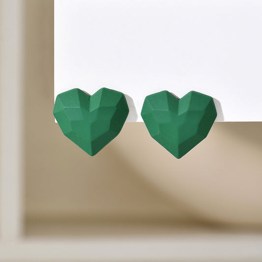 Corazones con textura- verdes