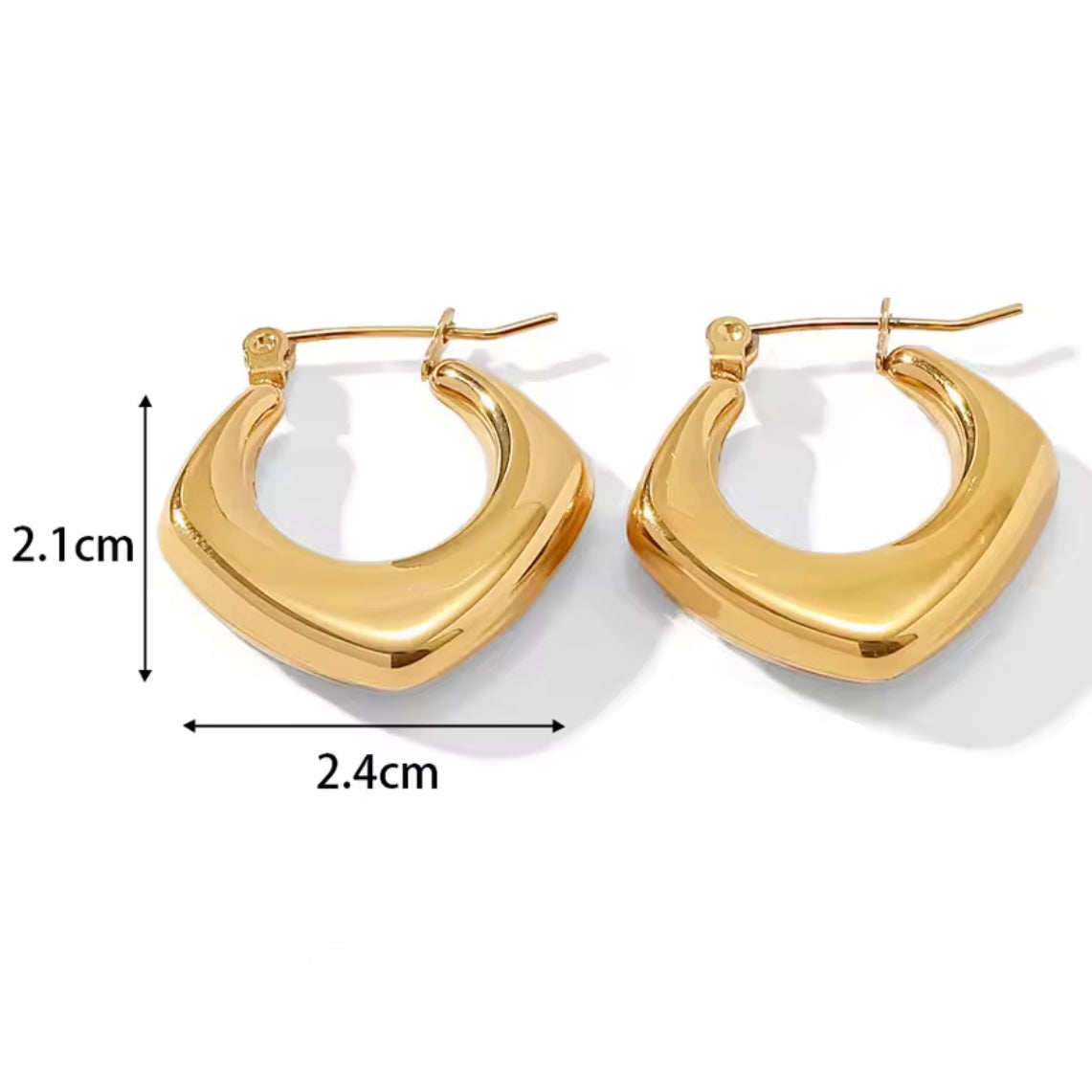 Arracadas doradas - acero inoxidable