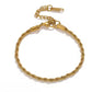 Pulsera espiral dorada 3mm- acero inoxidable
