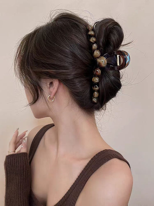 Pinza para cabello - color café