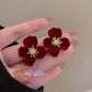 Aretes de flores terciopelo
