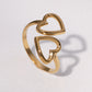 Anillo ajustable corazones encontrados/ Acero inoxidable