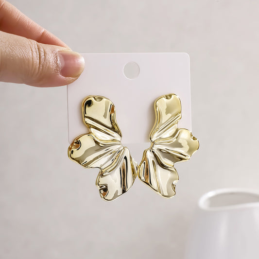 Aretes de abanico - dorado