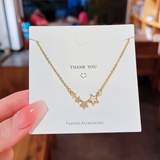 Collar estrellitas - acero inoxidable