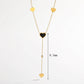 Collar largo de corazones  - Acero inoxidable