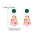 Aretes arbolitos rosados