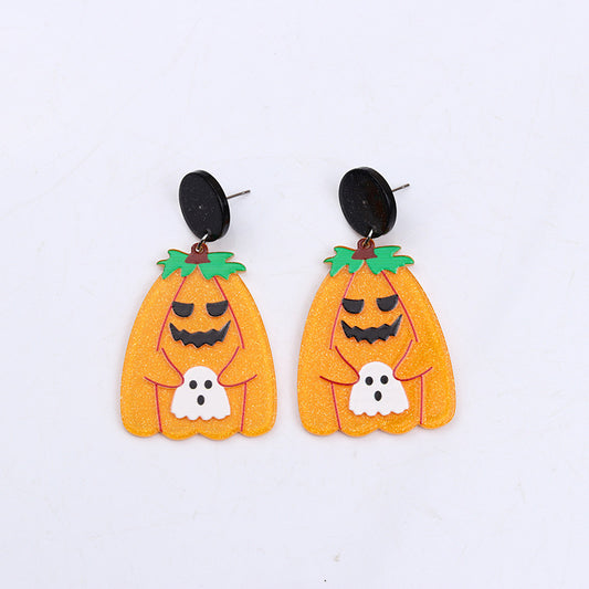 Aretes calabazas fantasmas