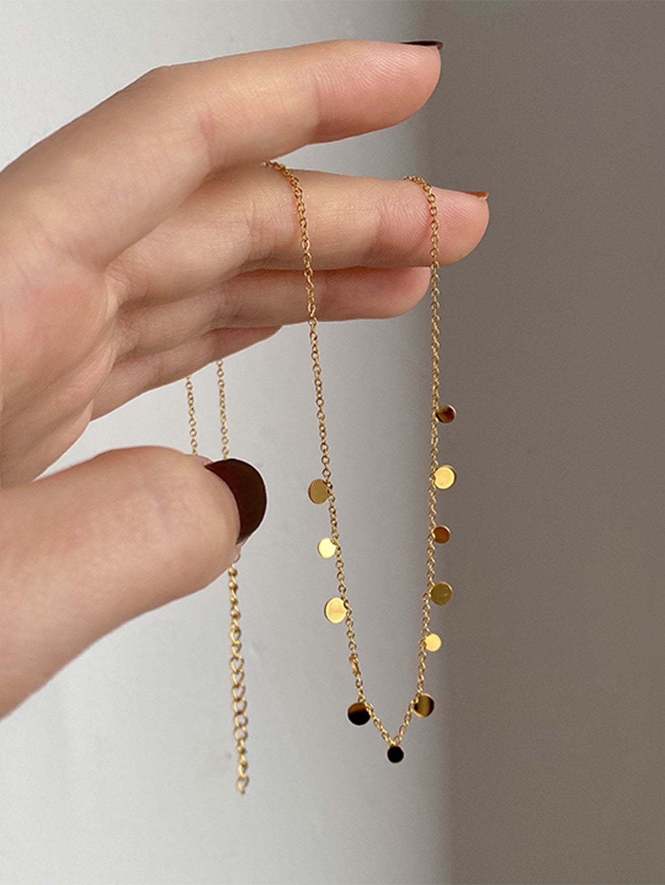 Collar de círculos - acero inoxidable
