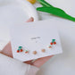 Set de aretes minis osito y cerezas - 6 piezas