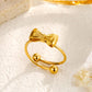Anillo ajustable de moño- acero inoxidable