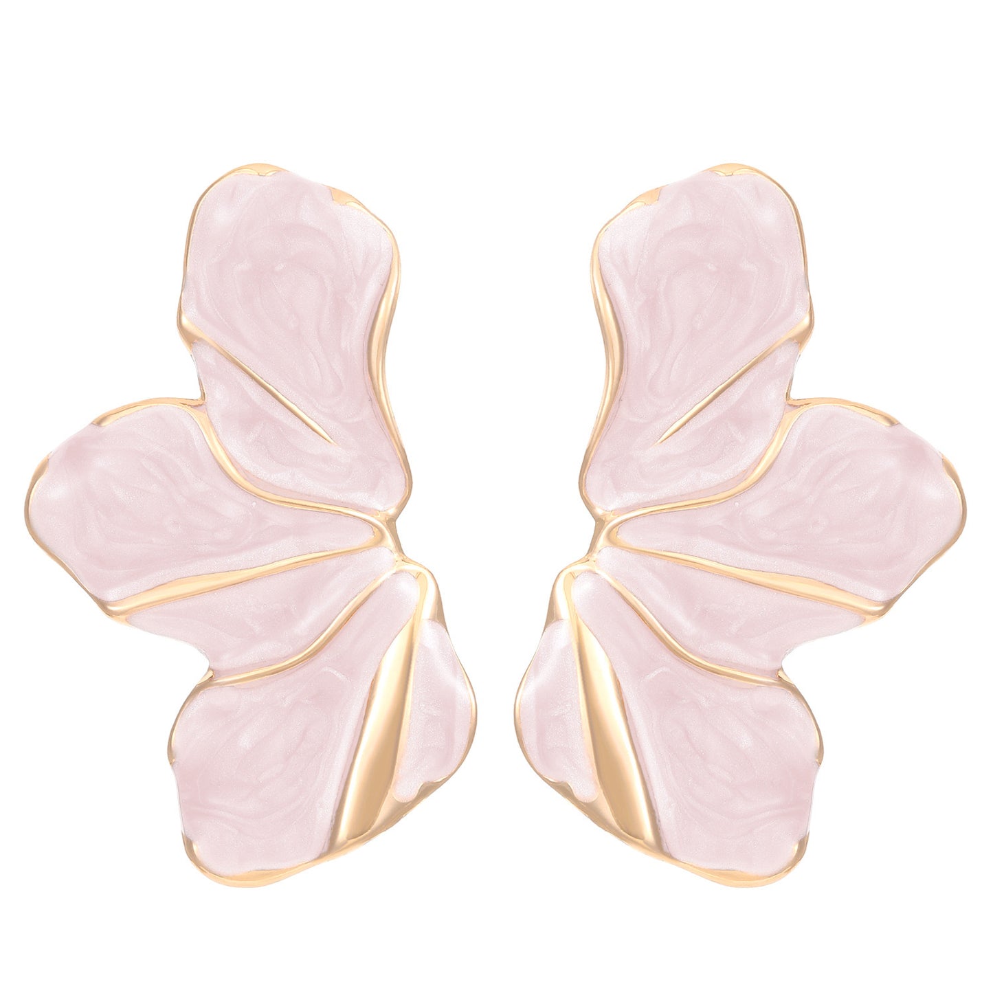 Aretes abanicos crema