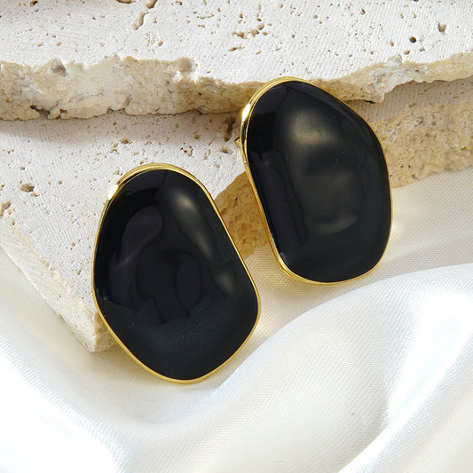 Aretes negros - acero inoxidable
