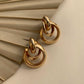 Aretes dorados mod1 - acero inoxidable