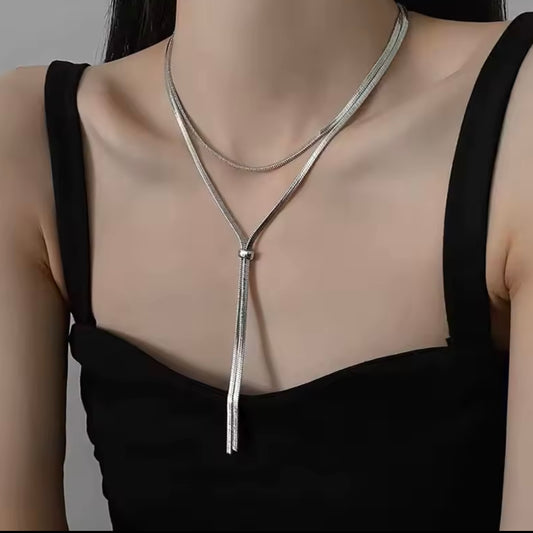 Collar ajustable plateado - acero inoxidable