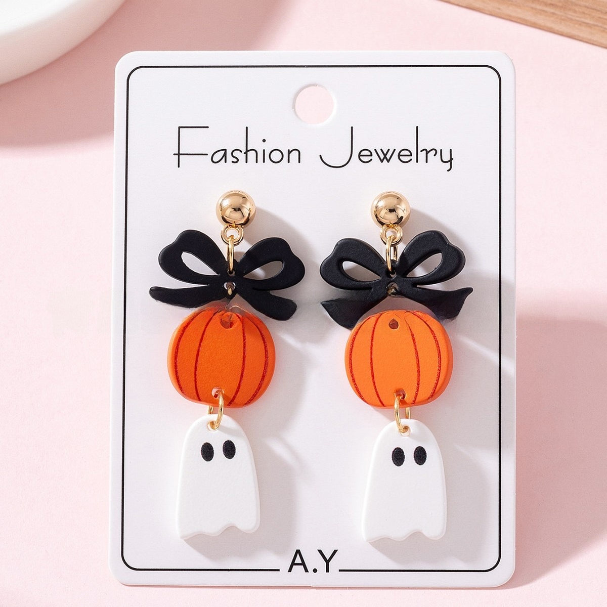 Aretes Halloween lazo negro