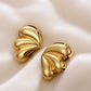 Aretes dorados alitas- acero inoxidable