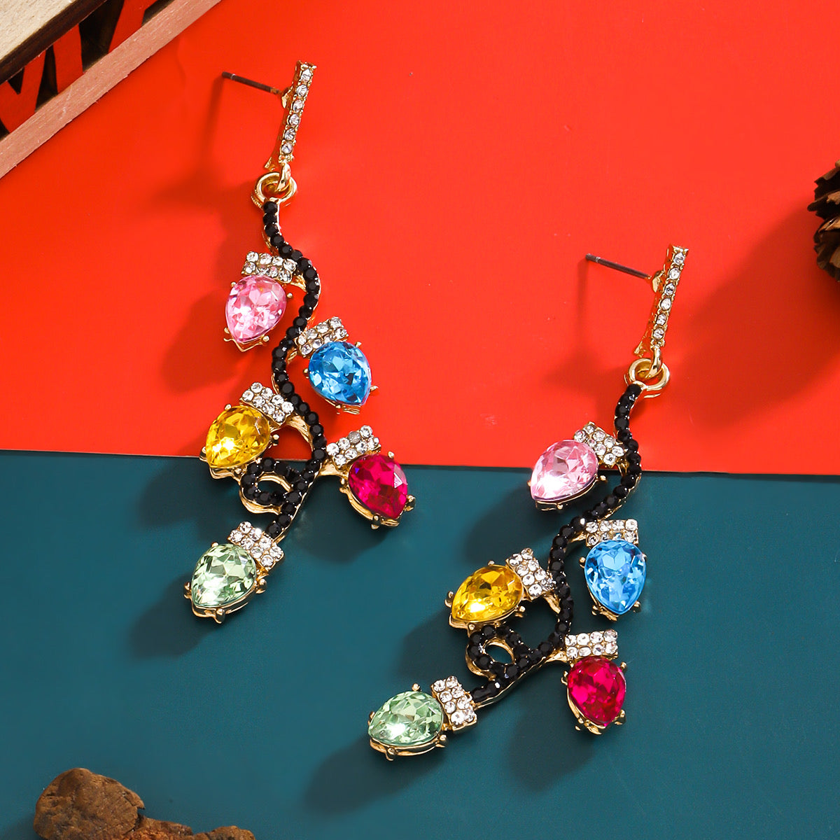 Aretes foquitos navideños