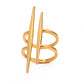 Anillo dorado ajustable mod8- acero inoxidable