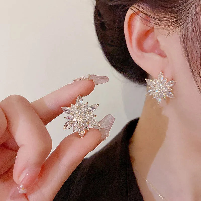 Aretes de copos de nieve