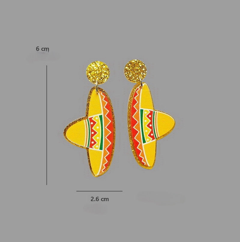 Aretes de sombreros mexicanos