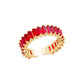 Anillo ajustable rojo- chapa de oro
