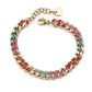 Pulsera dorada y colores- acero inoxidable