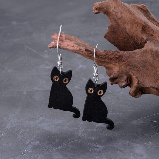 Aretes de gatitos negros