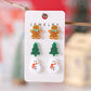 Set de aretes navideños