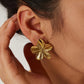 Aretes de flores de acero inoxidable