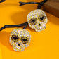 Aretes calaveras pedrería