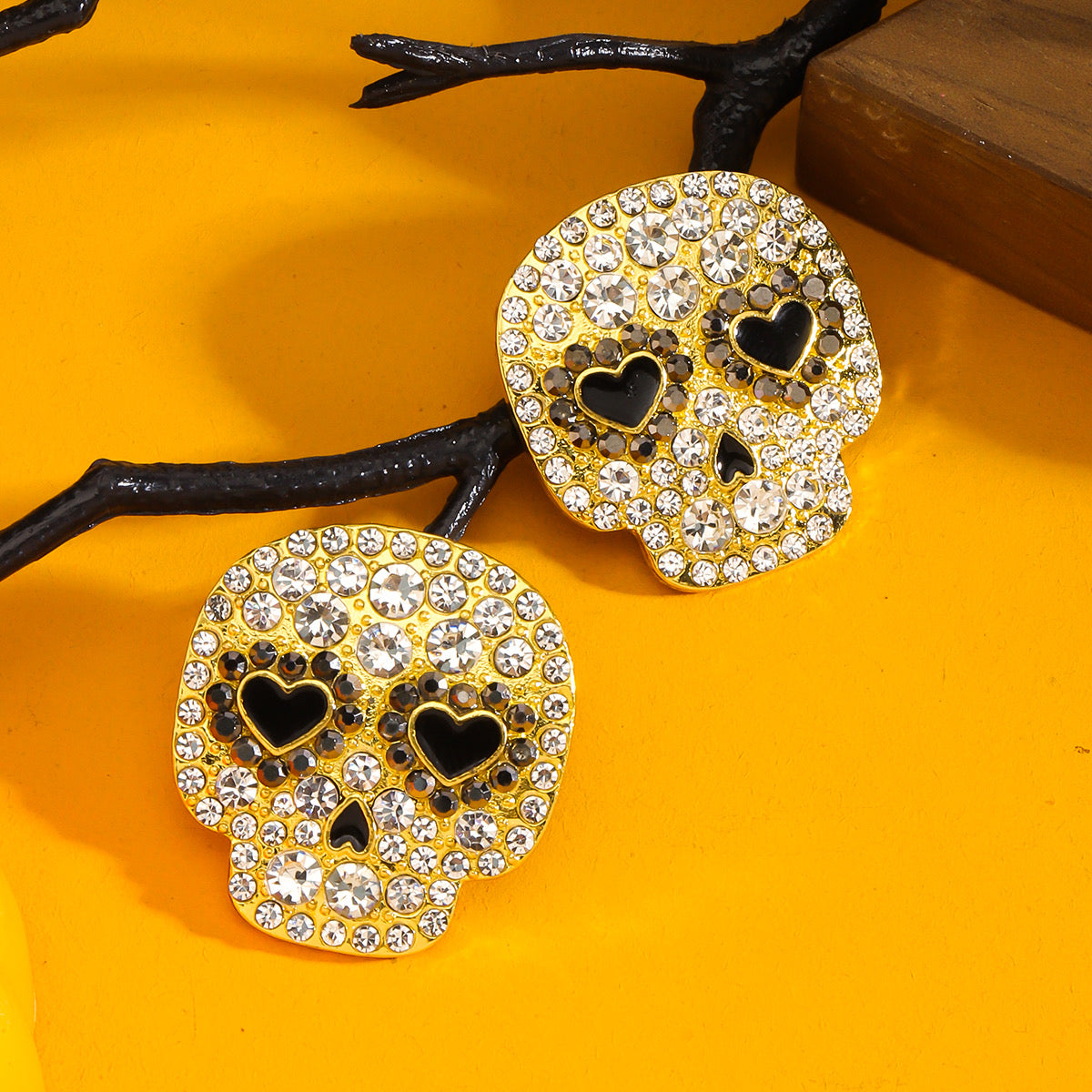 Aretes calaveras pedrería