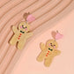 Aretes estilo galleta de jengibre